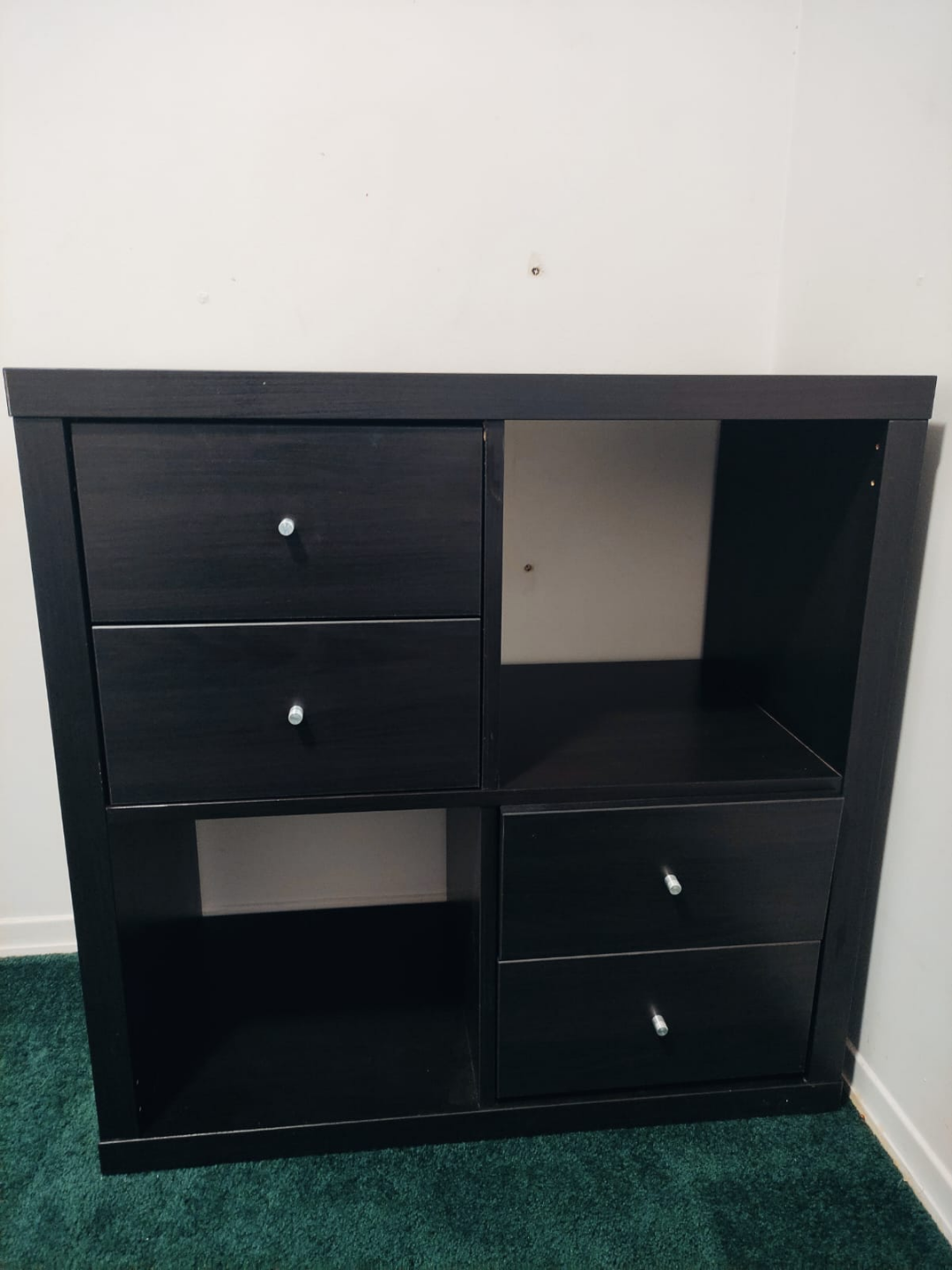 Modren Black Storage Cabinet with Drawers