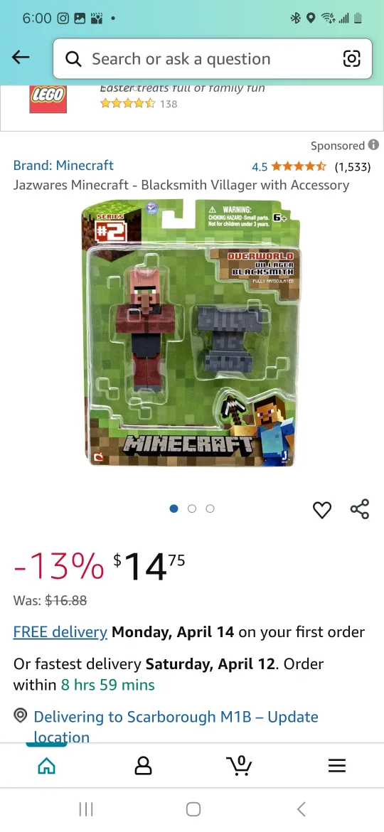 Minecraft Villager Blacksmith Action Figure Series 2 image indicator(4)