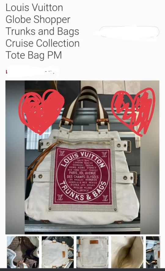 Louis Vuitton Globe Shopper Cruise Collection Tote Bag PM image indicator(2)