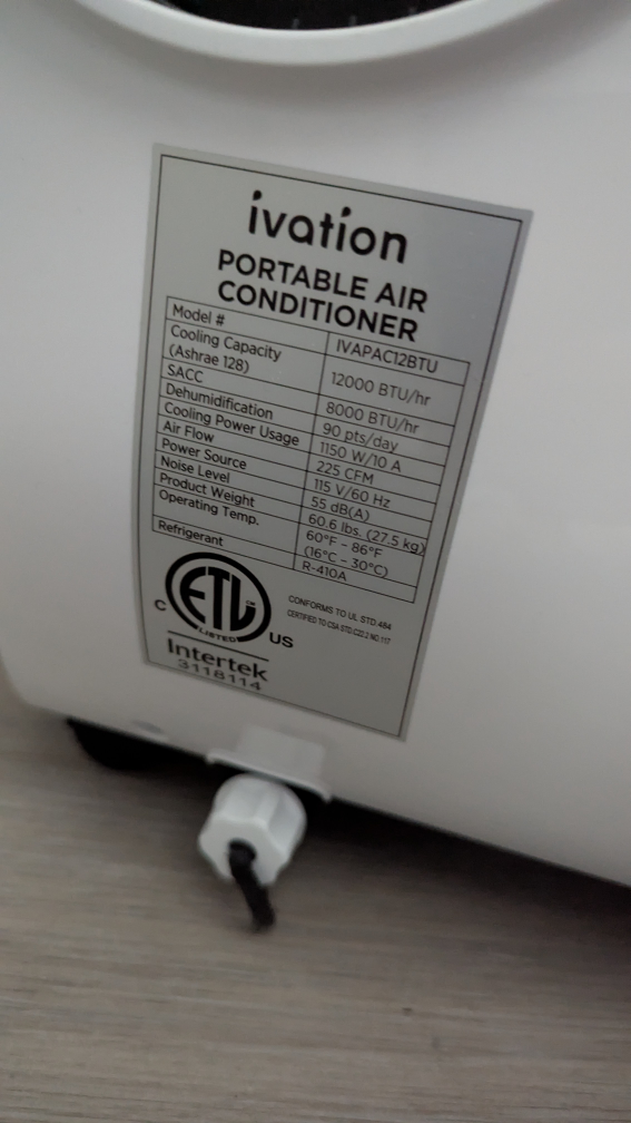 Ivation 12000 BTU Portable Air Conditioner - photo 2