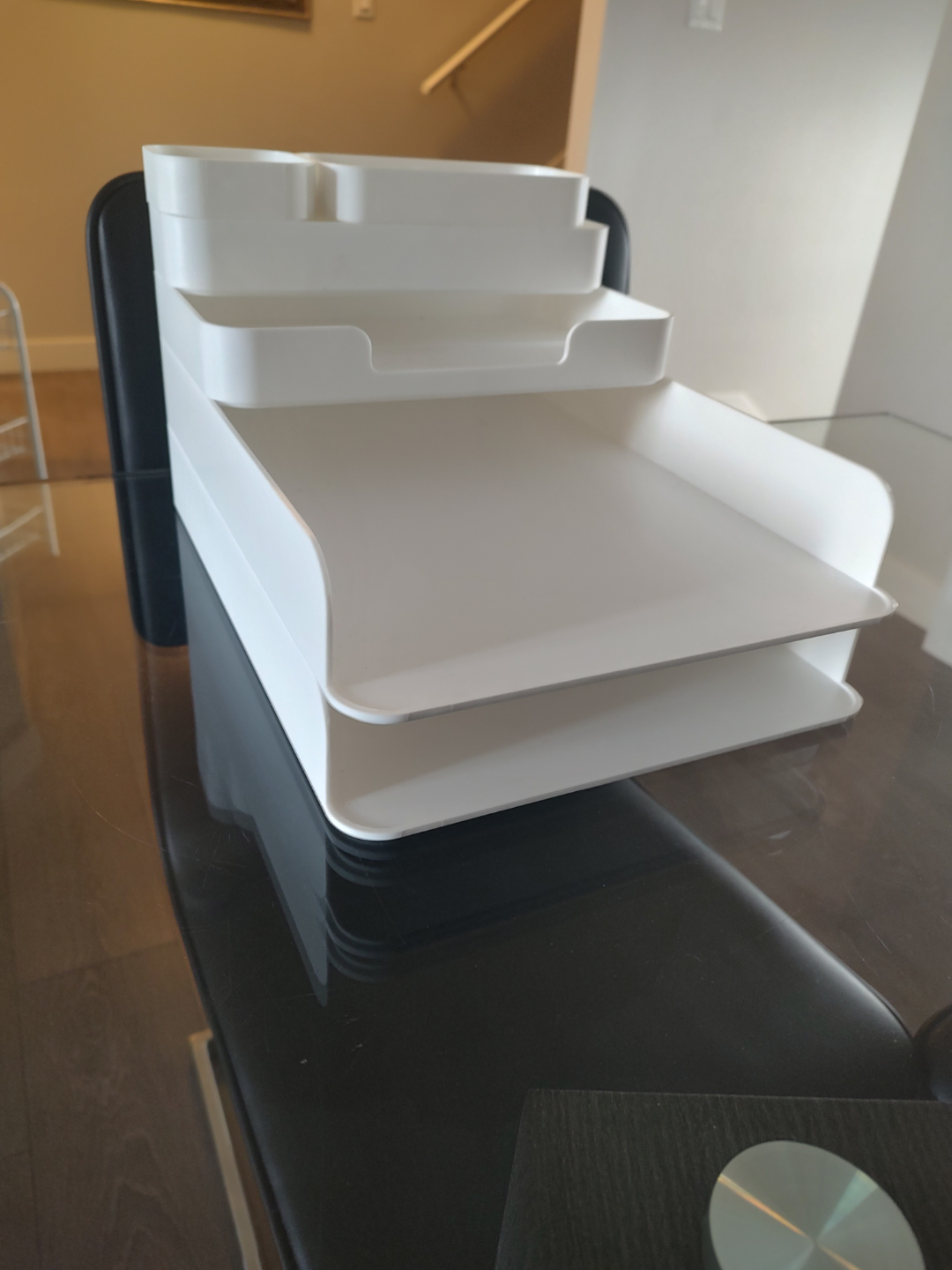 White Desk Organiser with Multiple Compartments
