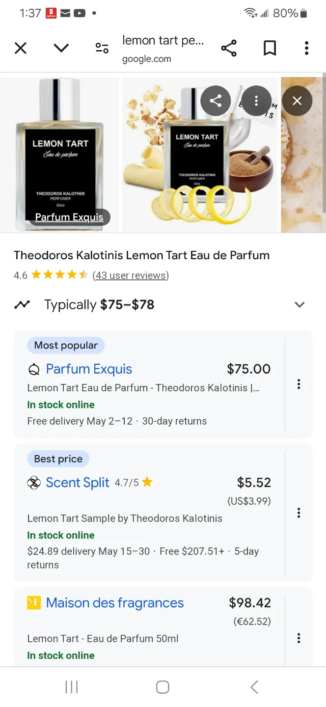 Theodoros Kalotinis Lemon Tart Eau de Parfum 50ml image indicator(2)