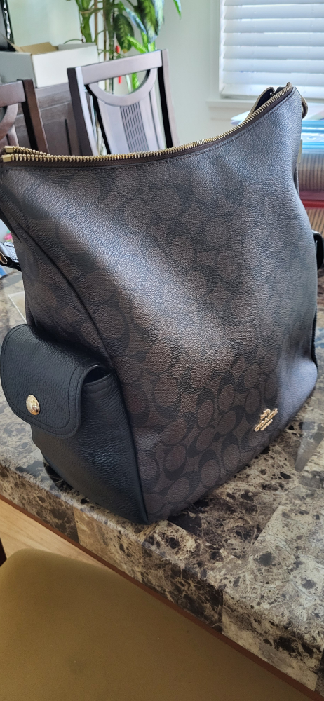 Coach Shoulder Bag Brown Signature Canvas - photo 2