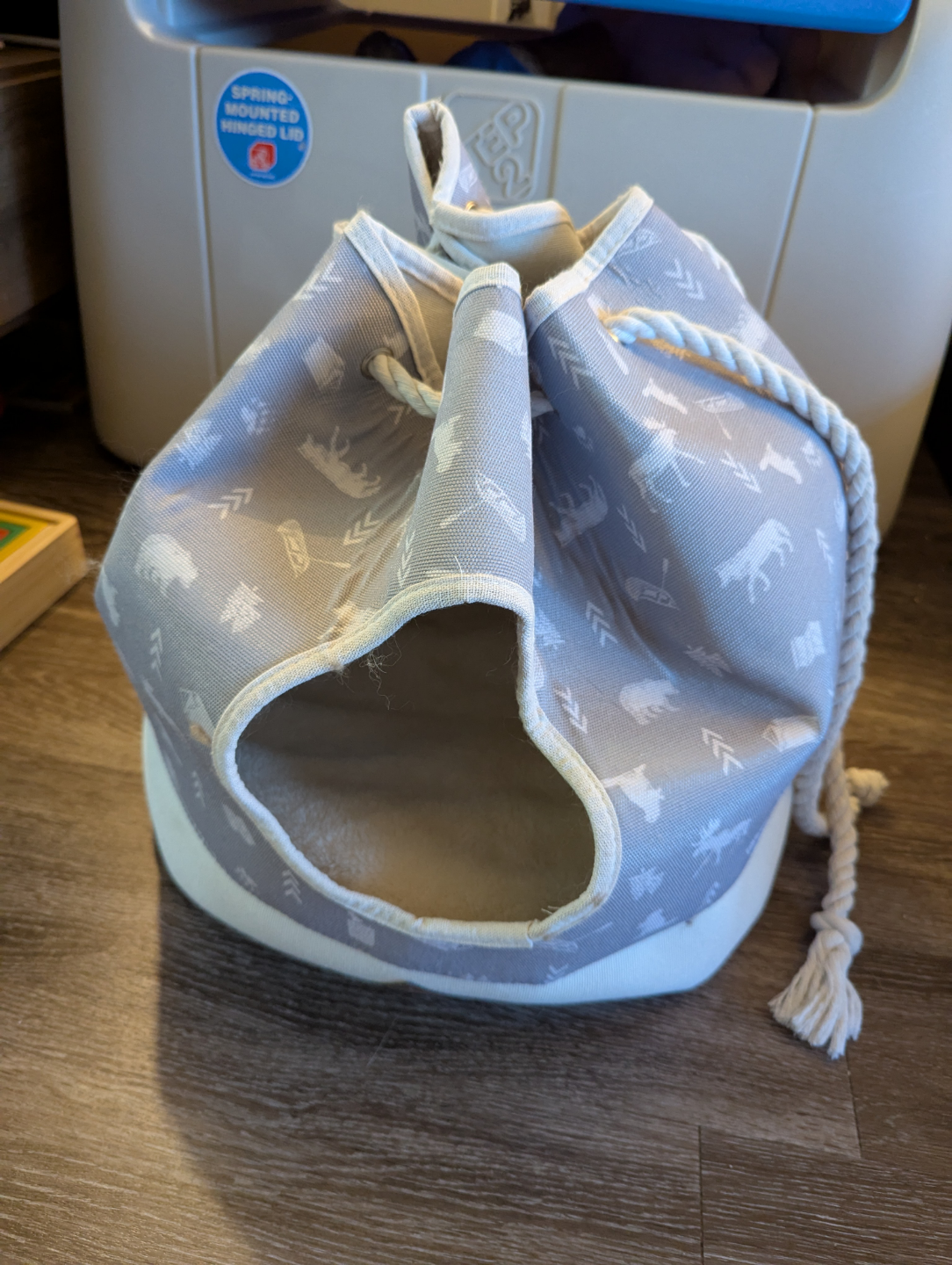 Pet Bed/Carrier - Grey & White Woodland Design