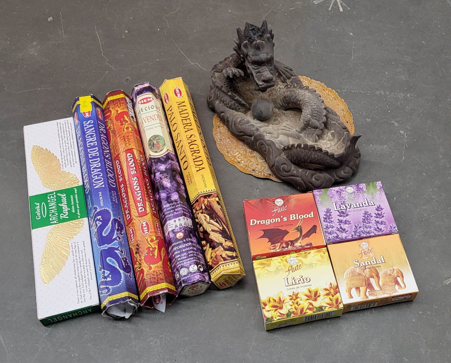 Dragon Incense Holder + Incense Cones & Sticks