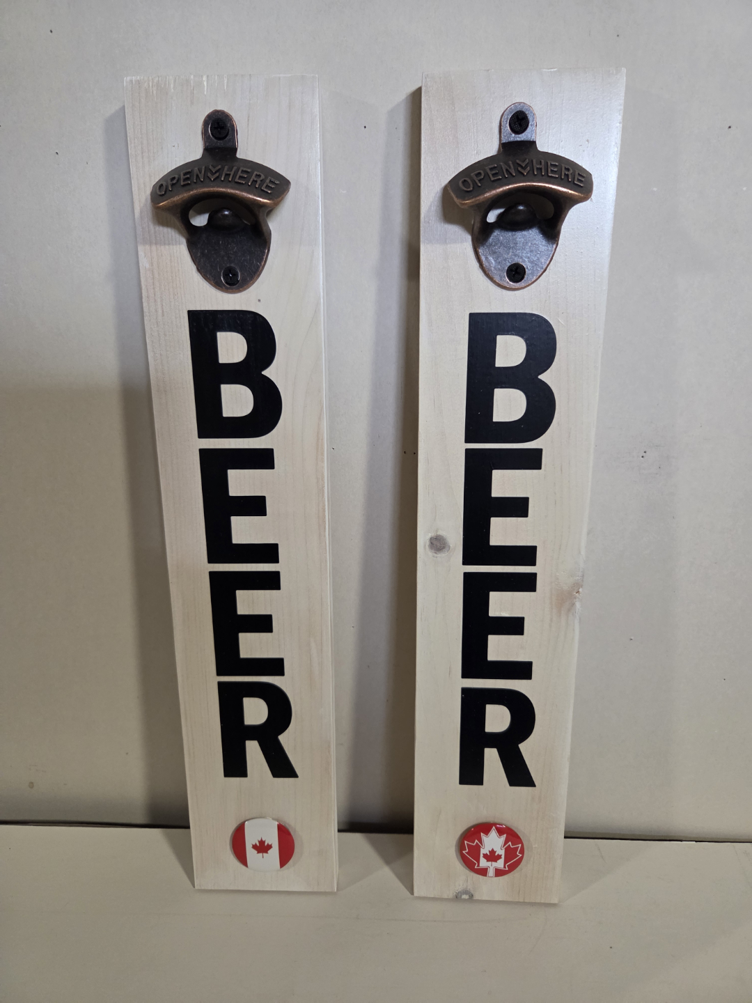Large wall mounted beer bottle opener