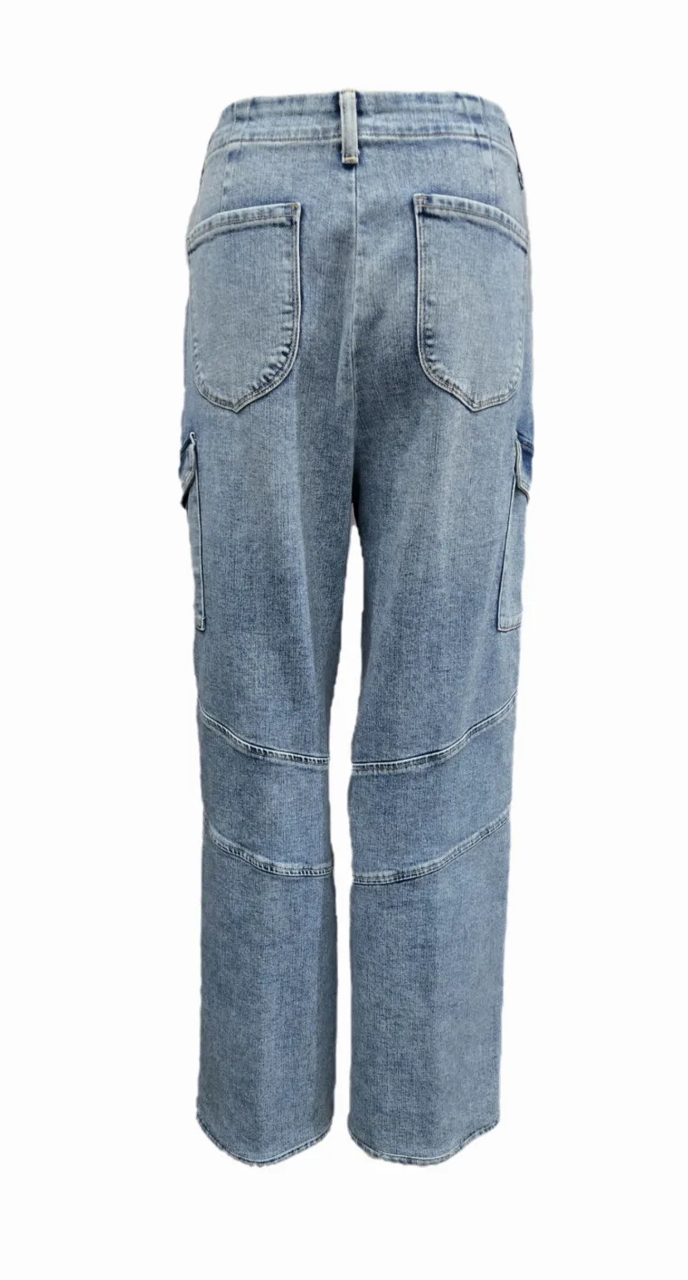 Women's L'agence Brooklyn High Rise Utility Wide Leg Size 30 image indicator(7)