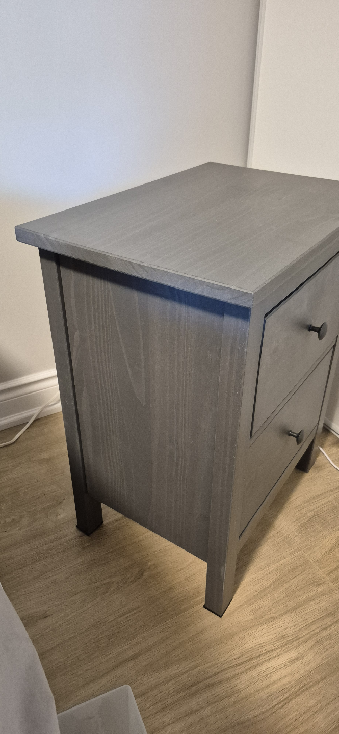 IKEA HEMNES Two-Drawer Nightstand - Grey (2 Sets) - photo 2