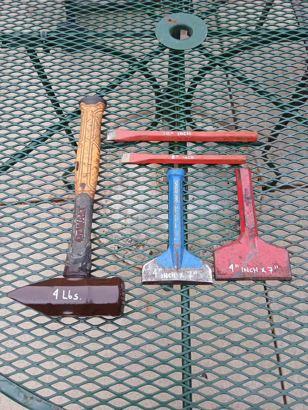 Lot of 5 pcs hand Tooled Stone Masonry