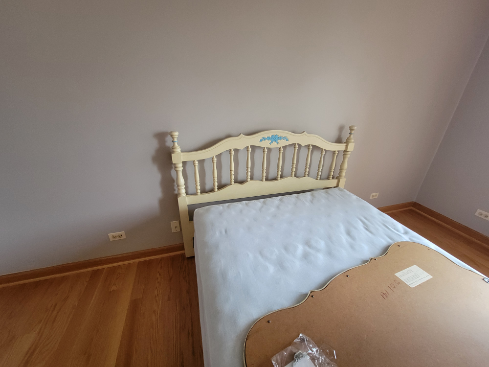 MCM dresser with mirror and head board - photo 3