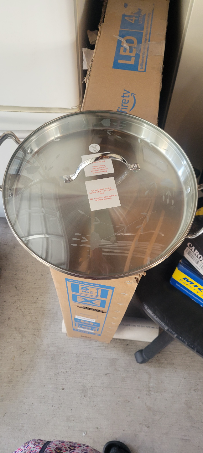 Princess House 13" Stainless Steel Skillet with Lid - photo 2