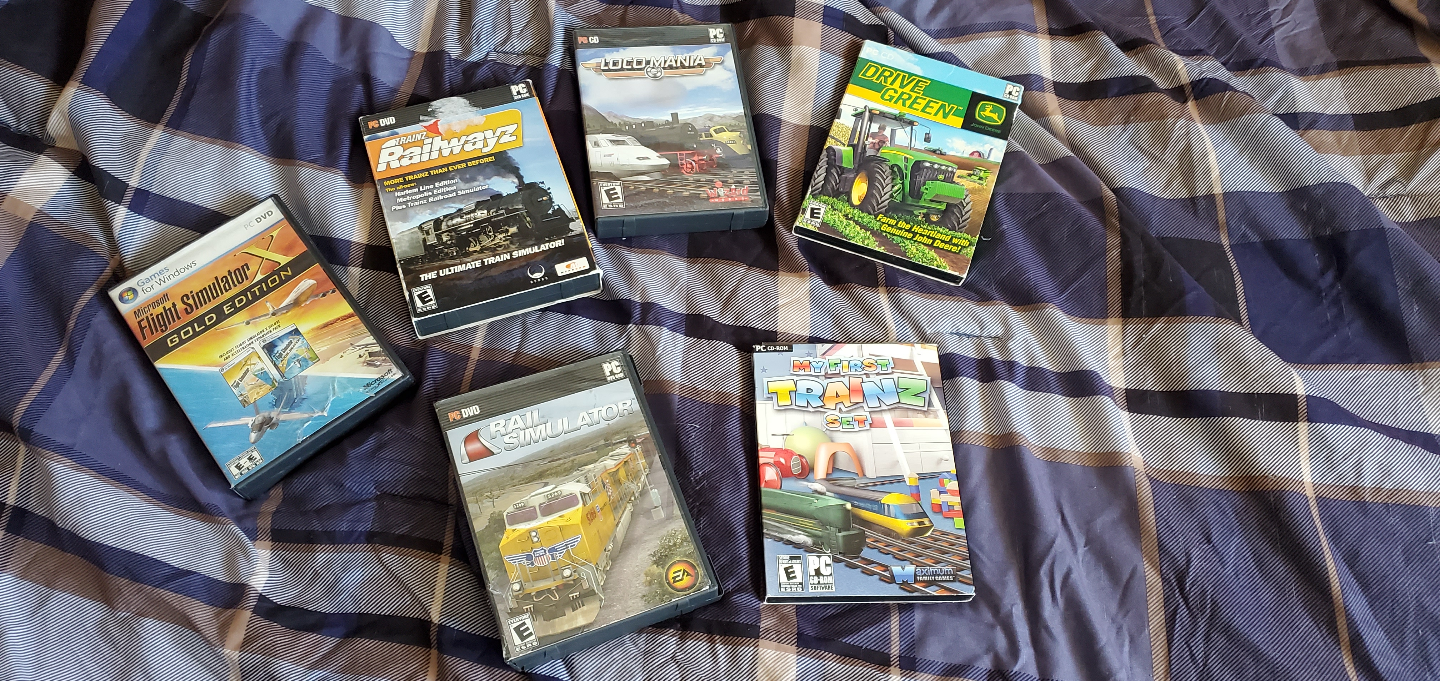 assorted pc simulator games