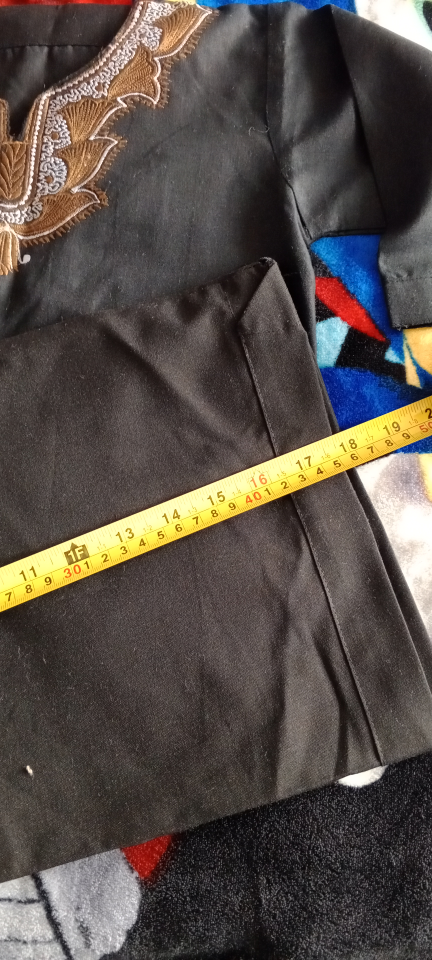 Kids' Black Shalwar Kameez Set with Embroidered Detail - photo 3