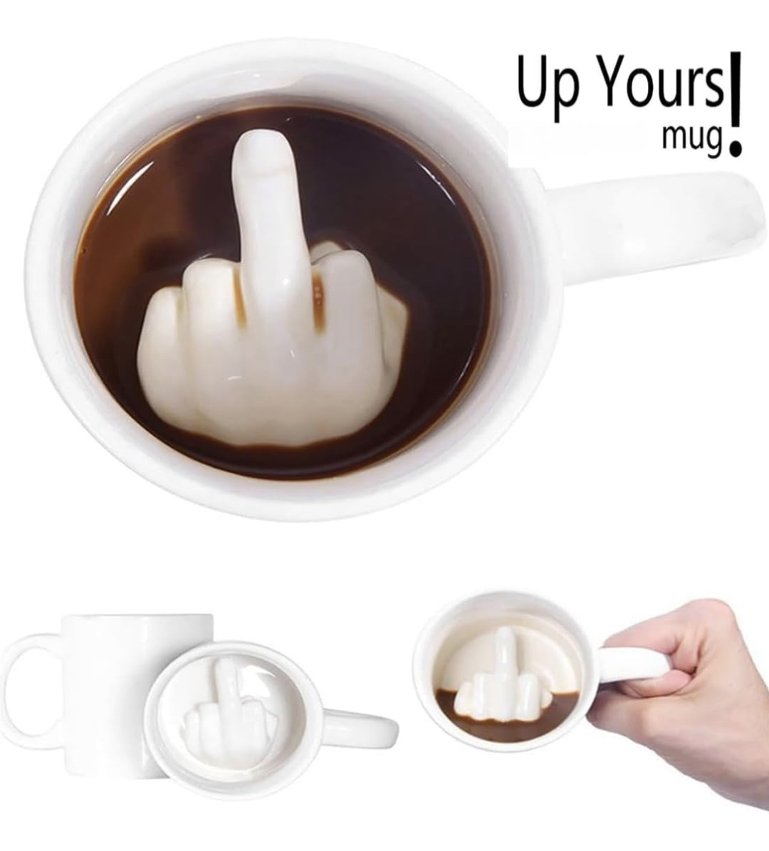 Up Yours Mug - Ceramic Funny Coffee Mug - photo 3
