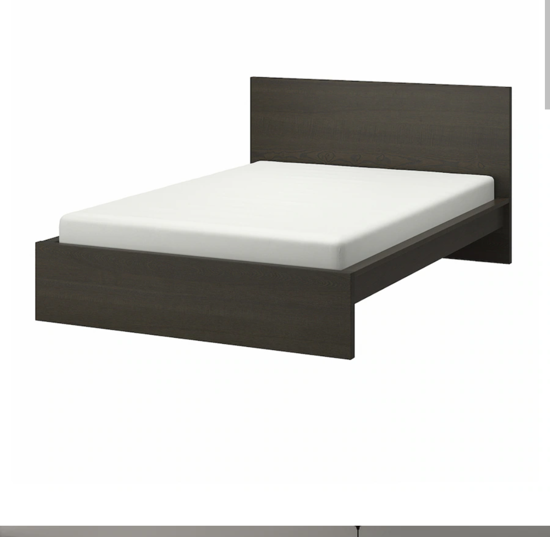 IKEA MALM Bed Frame, Dark Brown, Queen Size - photo 3