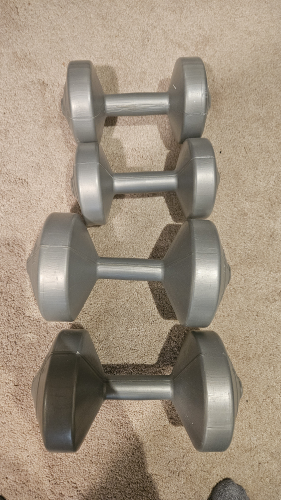 Set of 4 Vinyl Dumbbells💚