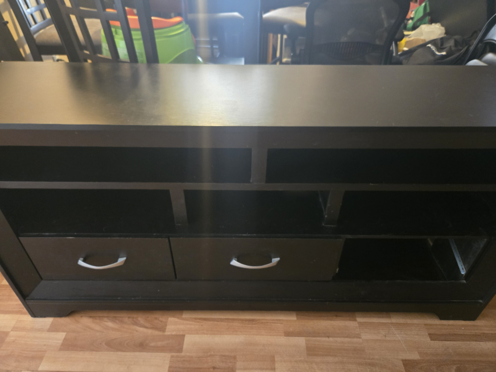 Black TV Stand with Drawers
