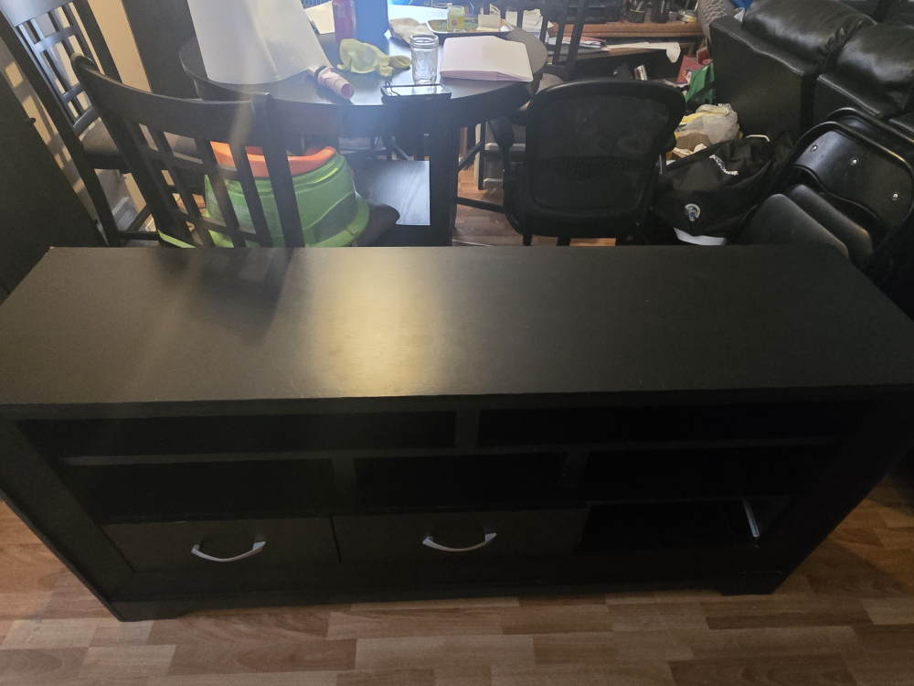 Black TV Stand with Drawers - photo 3