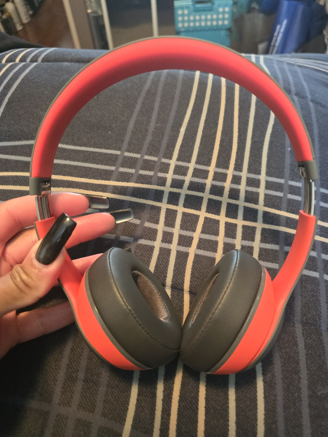 Beats Solo Headphones - Coral and Grey