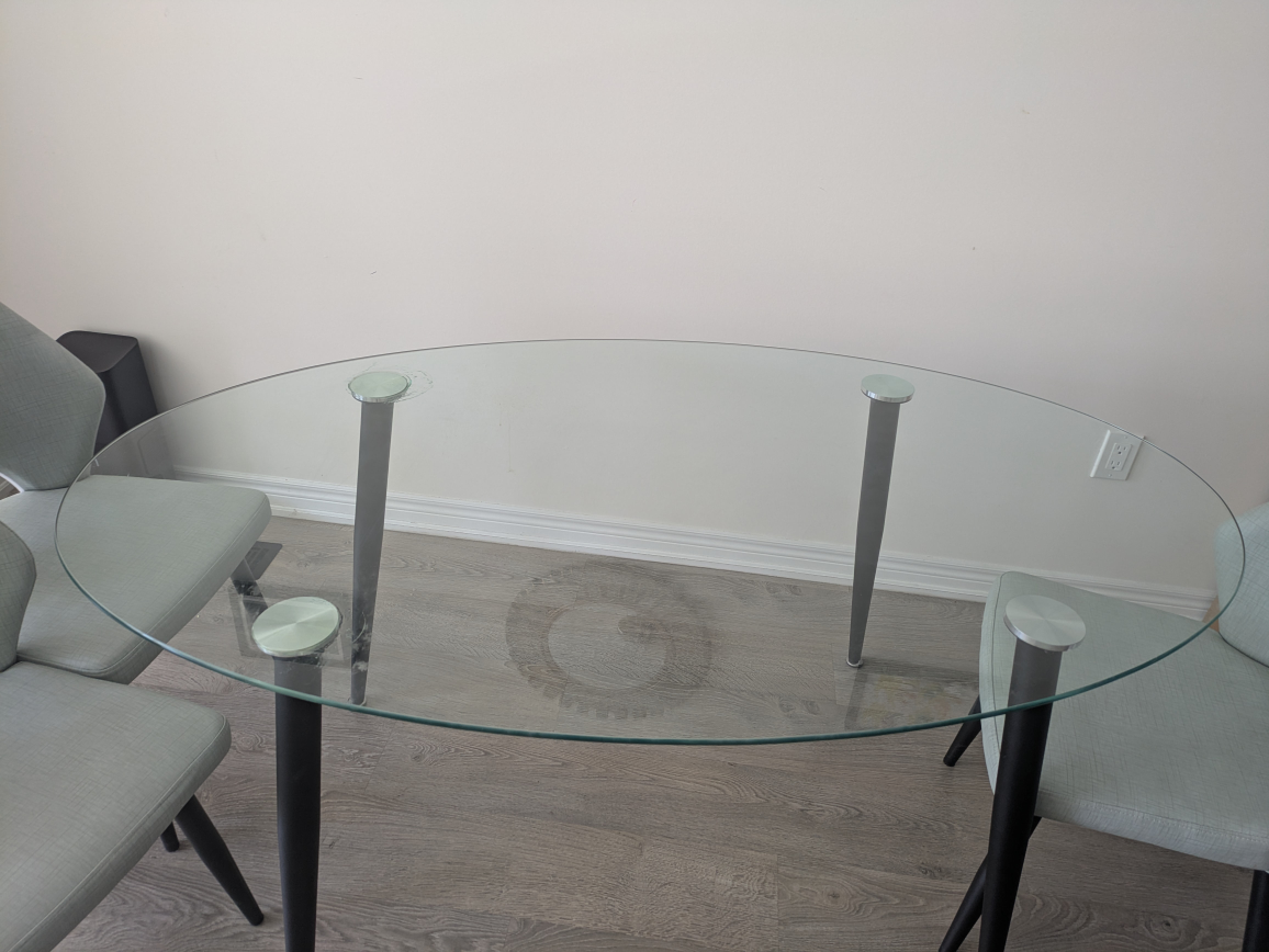Glass Dining Table and Four Chairs Set - photo 5
