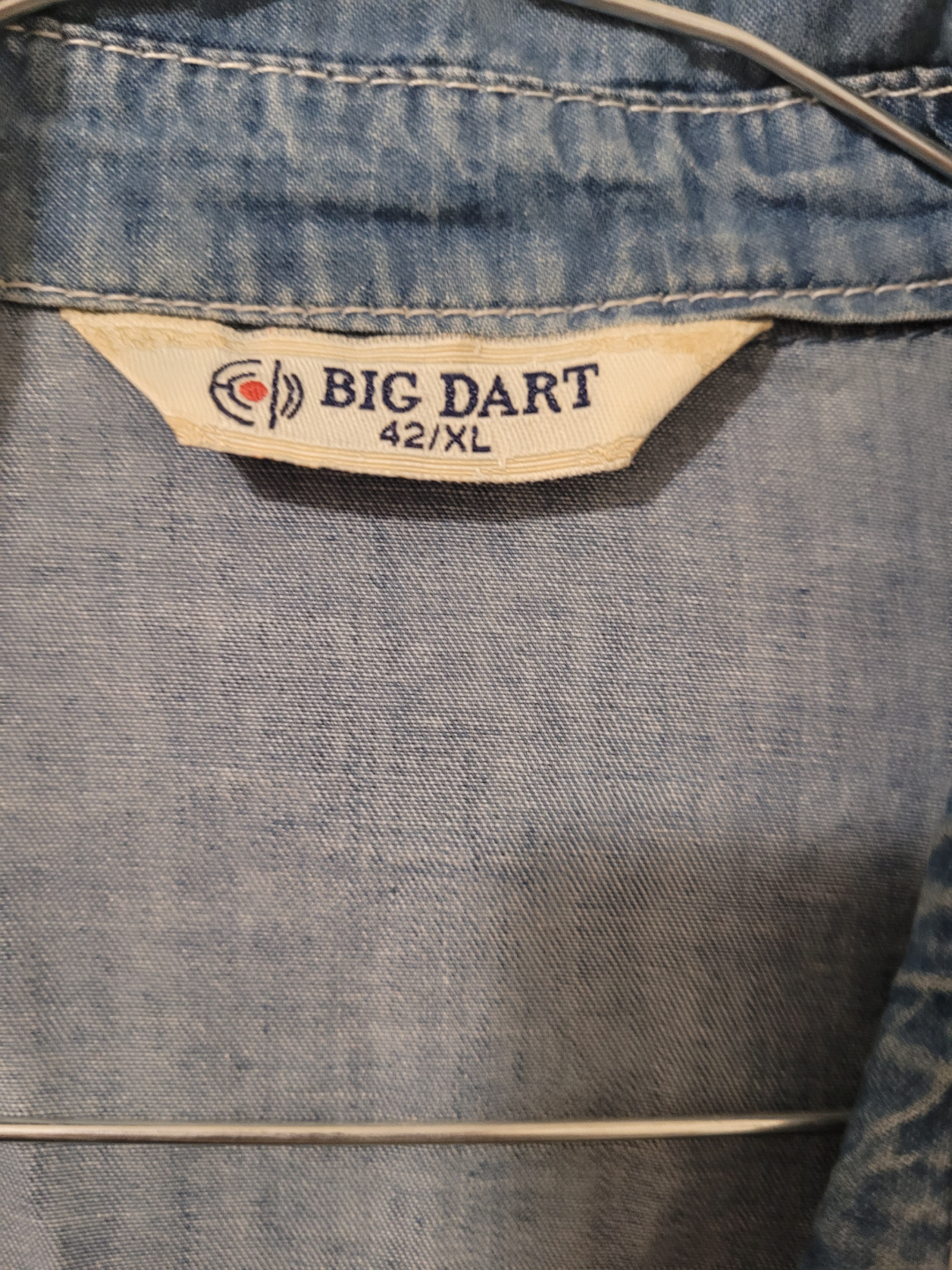 Big Dart Denim Shirt Dress - Size XL fits size L - photo 3