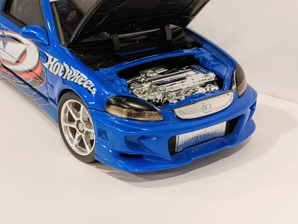 2002 Hot Wheels Honda Civic Si Blue Mattel Wings West Tunerz image indicator(2)