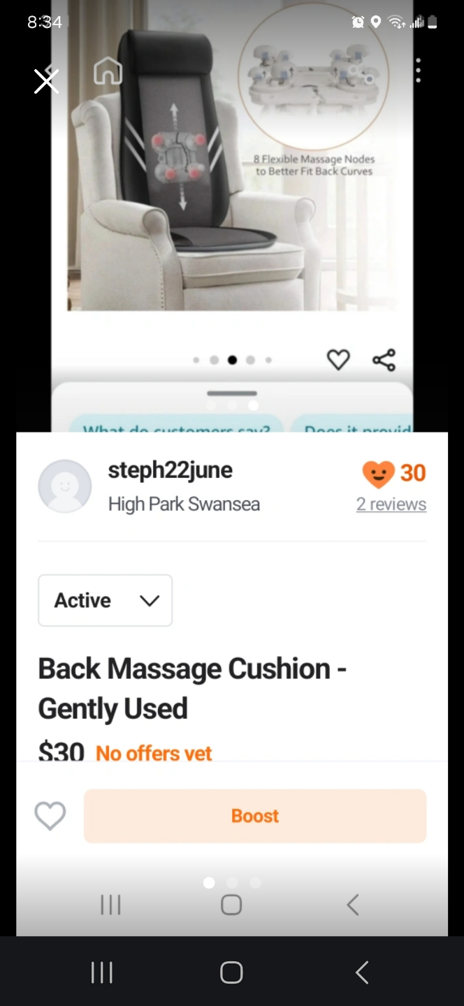 Back Massage Cushion - Gently Used - photo 2