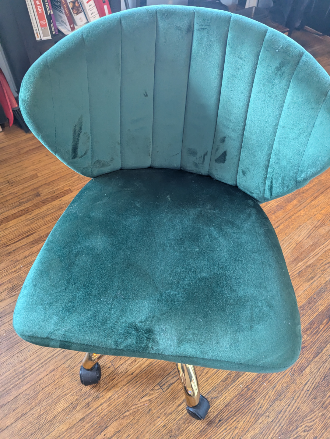 Velvet Office Chair - Emerald Green - photo 2