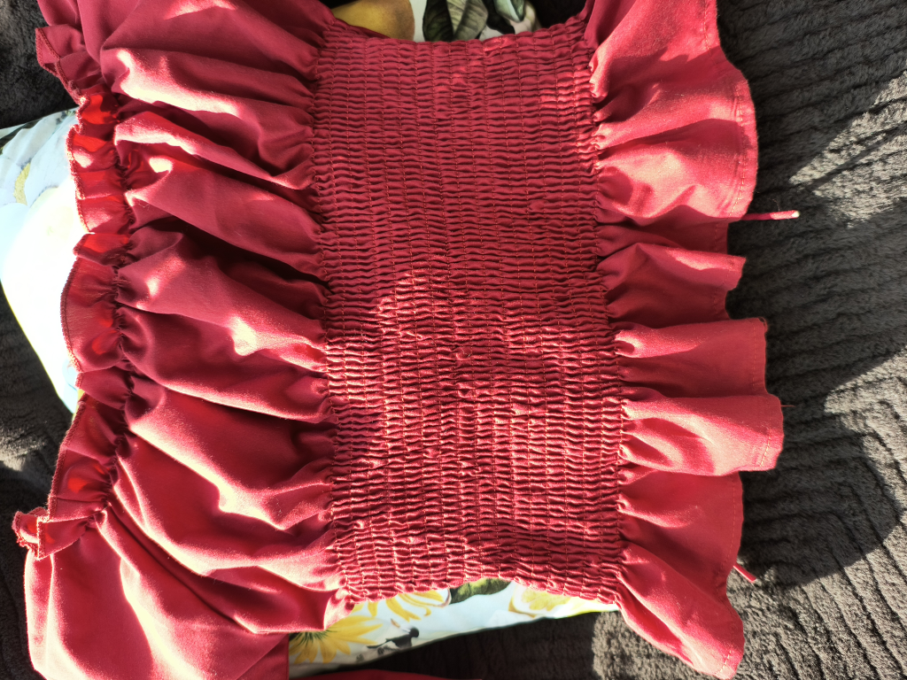 Red Off-the-Shoulder Corset Blouse - photo 5