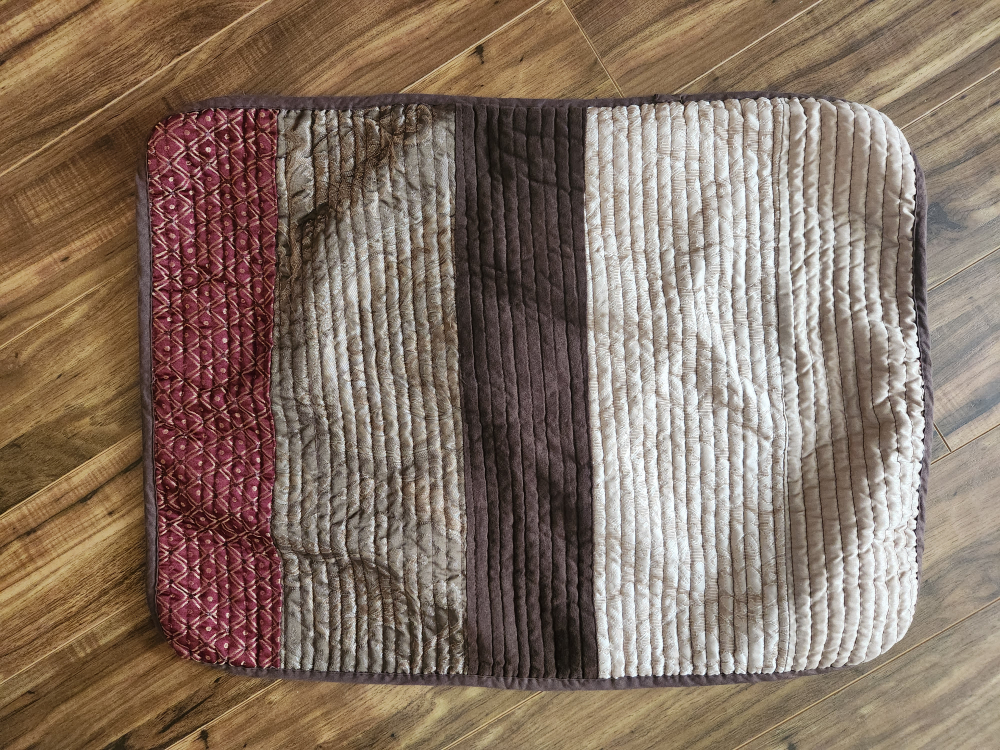 Set of Two Quilted Shams- Brown and Beige - photo 2