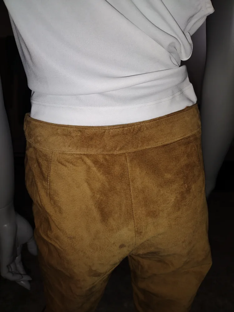 H&M Vintage 1999 Brown Suede Like Flare Pants 💚 image indicator(5)