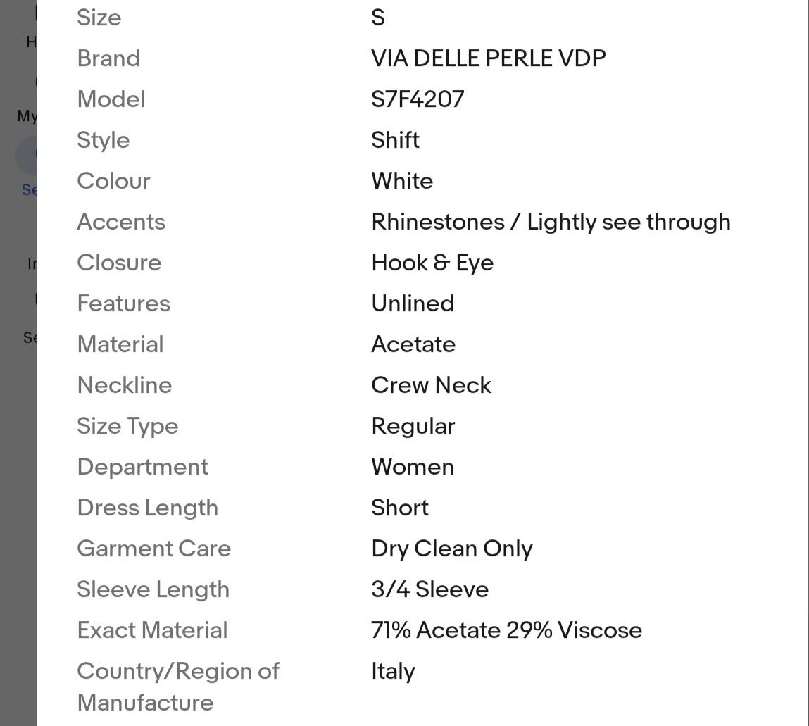 Via delle Perle VDP White Shift Wedding Dress Size Small - photo 4