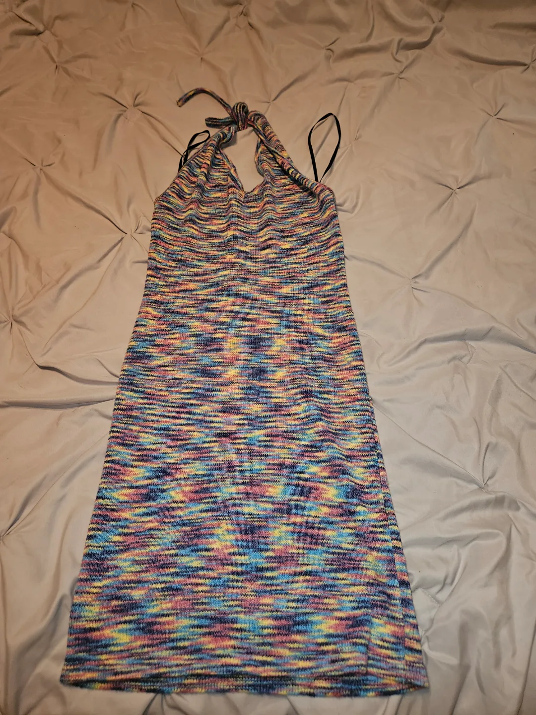 Forever 21 Rainbow Knit Halter Dress thumbnail