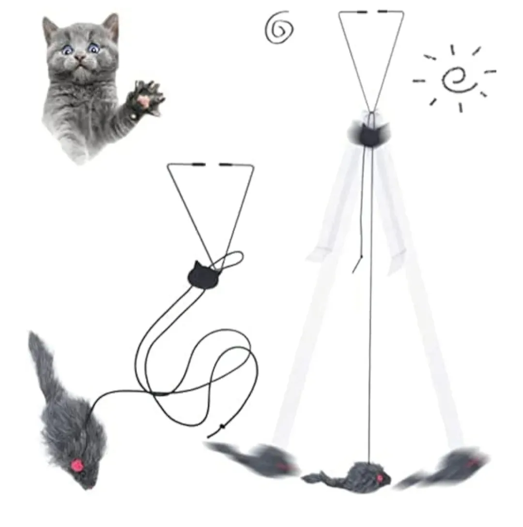 Interactive Cat Toy Hanging Mouse Teaser image indicator(3)
