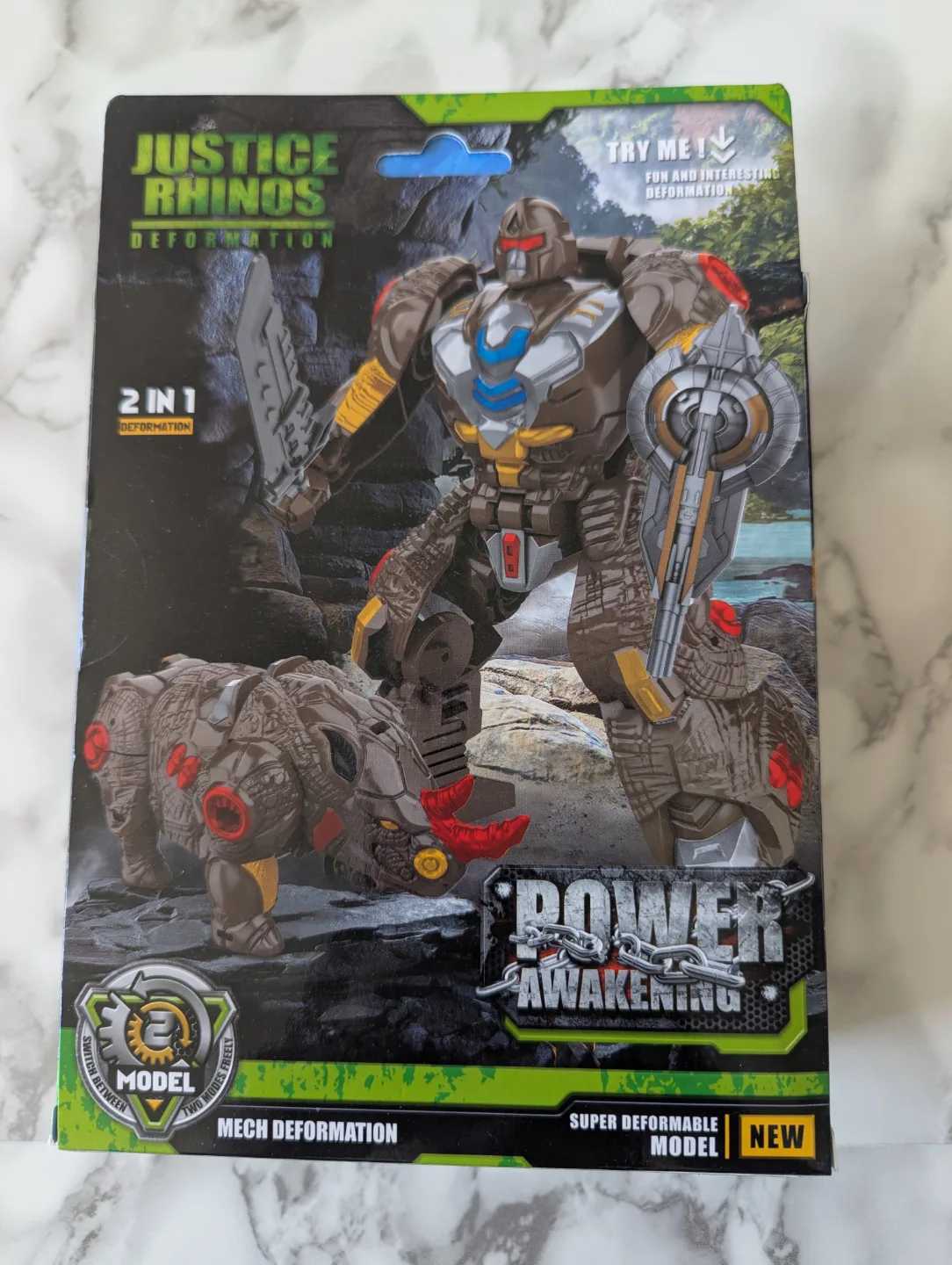 Justice Rhinos 2-in-1 Transforming Robot Toy thumbnail