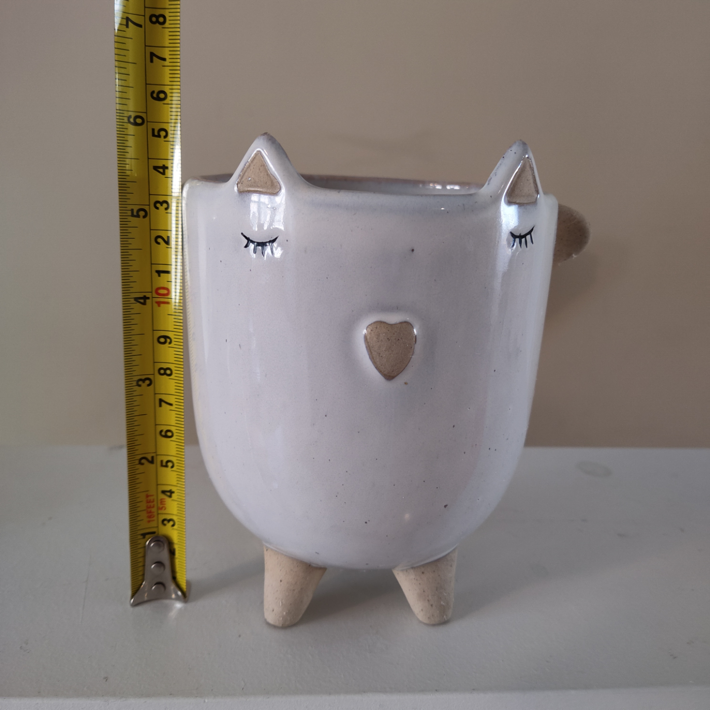 Adorable Ceramic Cat Planter - photo 4