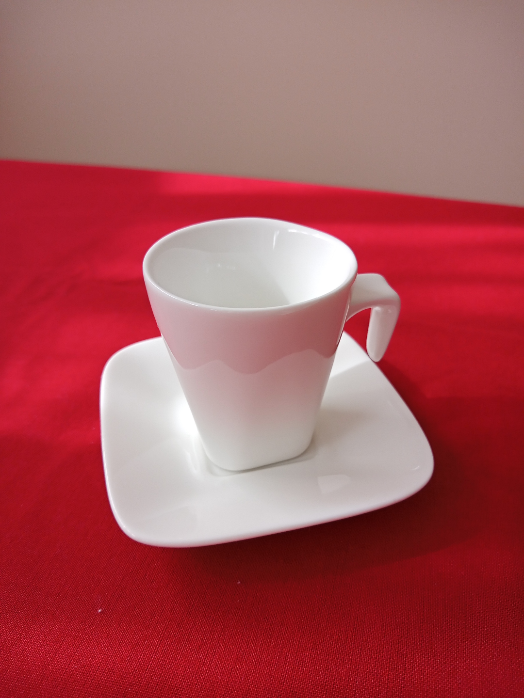 Six White Espresso Cups and Saucers - photo 5
