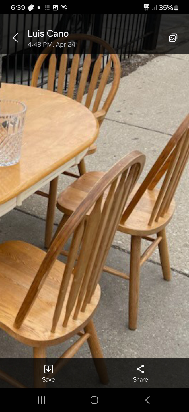 Wooden Dining Table Set with 6 chairs. TV not included - photo 3