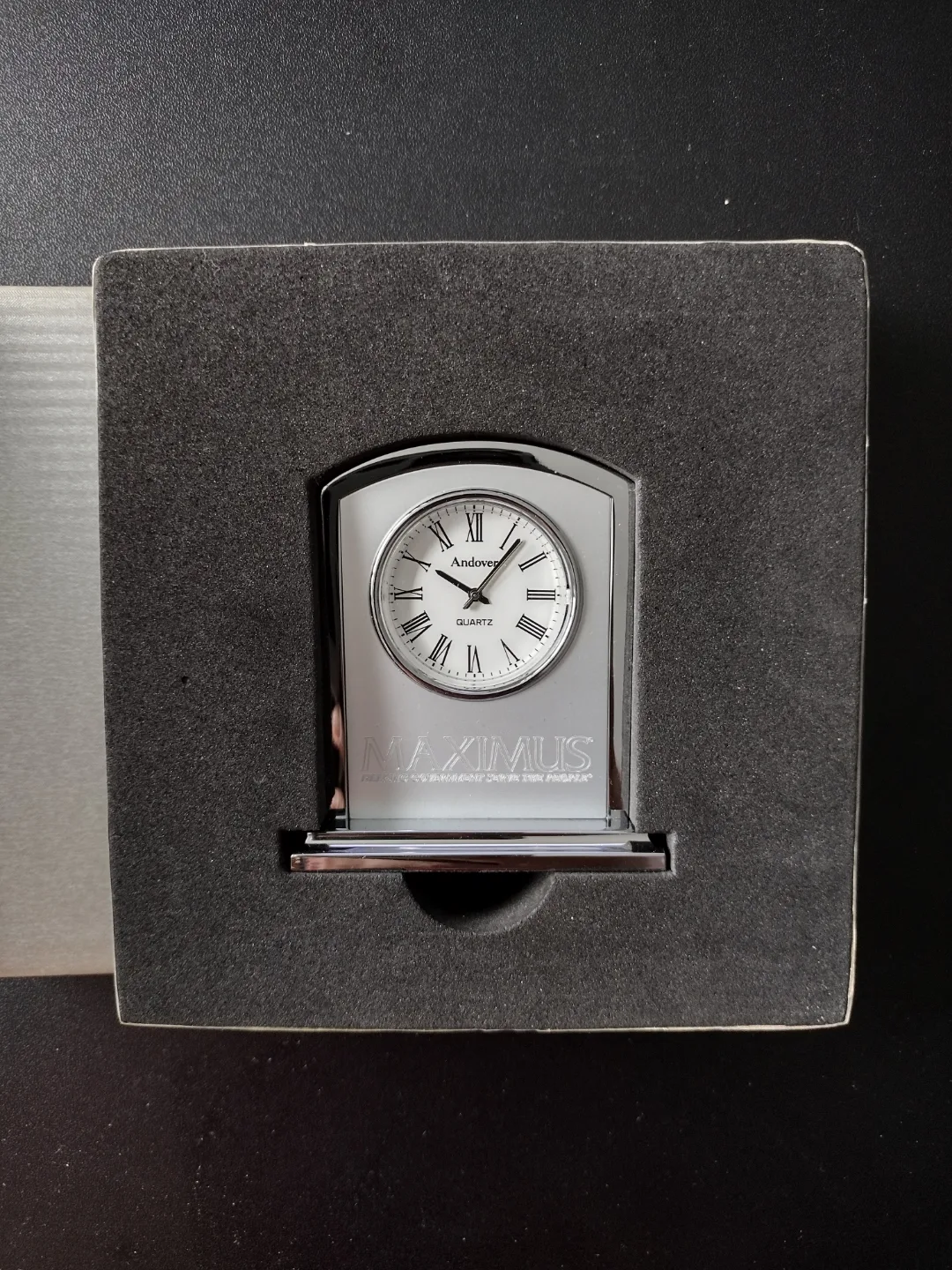 Andover Maximus Quartz Desk Clock in Box 💚 image indicator(2)