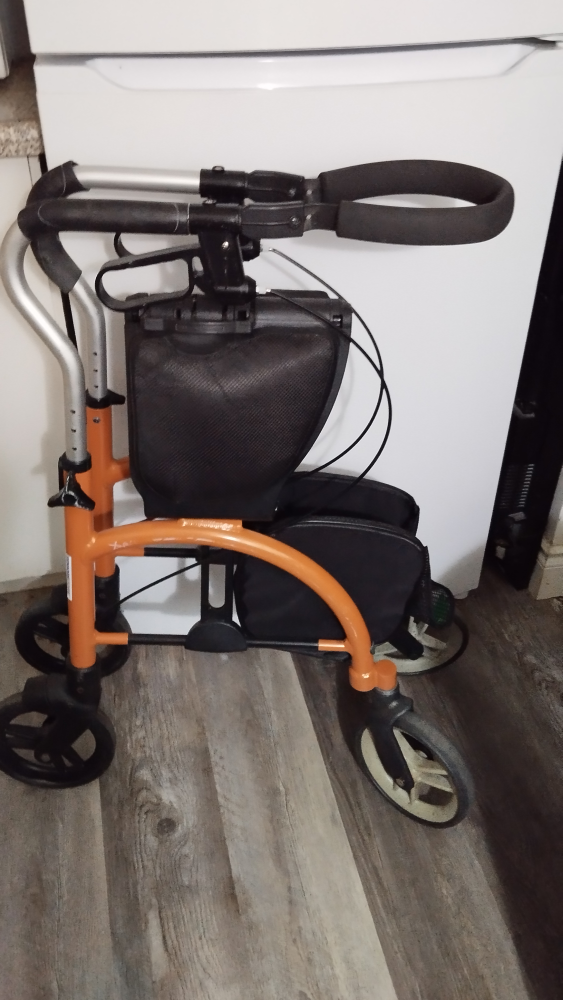 Orange Rollator Walker with Basket - photo 2