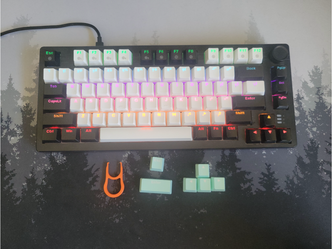 60% Mechanical Keyboard with RGB Lighting and Extra Keycaps