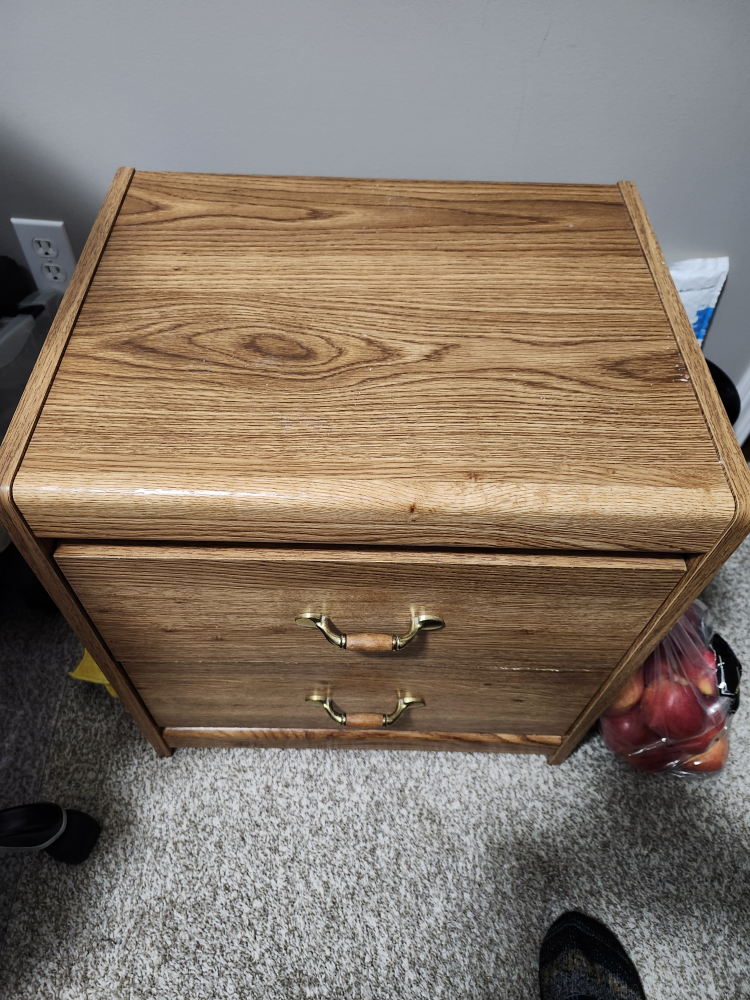 Two-Drawer Wooden Nightstand💚 - photo 3