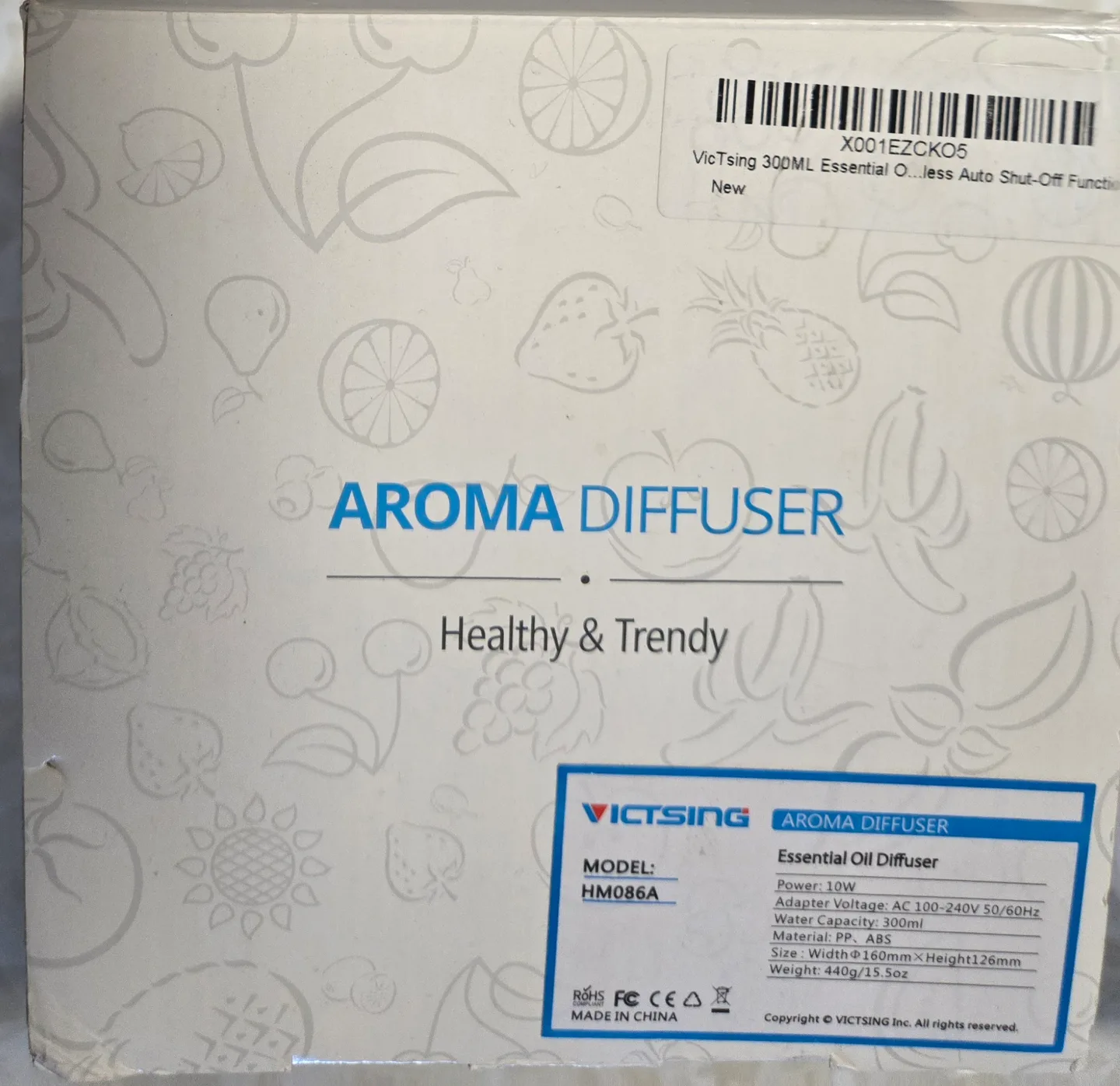 VicTsing 300ML Aroma Diffuser - New in Box image indicator(2)