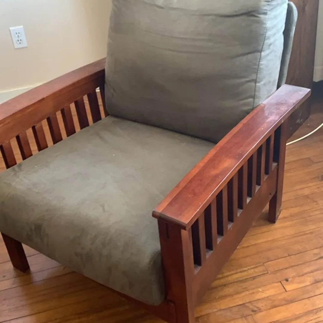 Living room, real wood, mission Style Armchair image indicator(2)