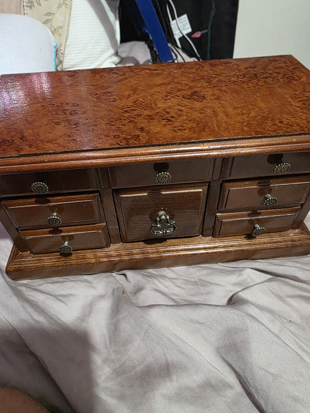 Vintage Wooden Jewellery Box