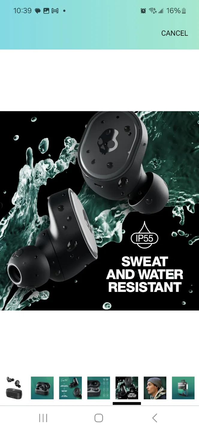 Skullcandy Push Ultra Wireless Earbuds - Black thumbnail