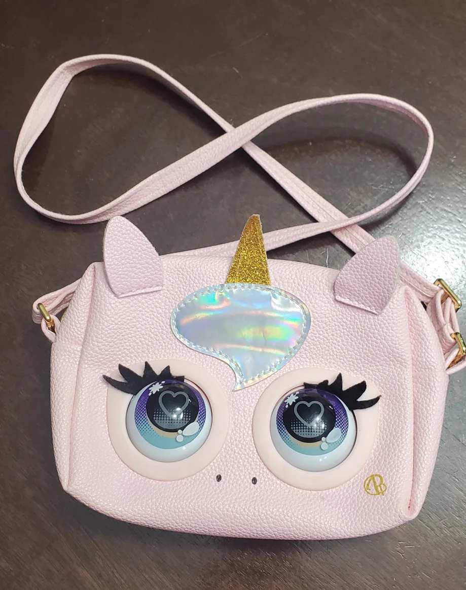 Adorable Pink Unicorn Crossbody Bag with Hidden Compartment thumbnail