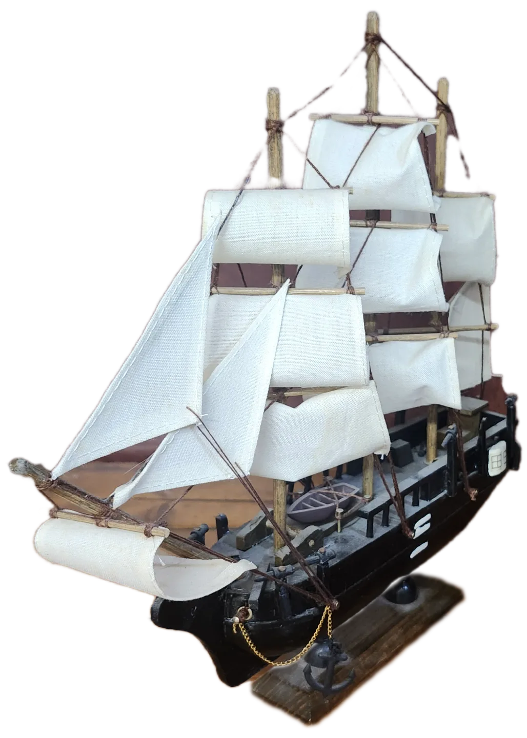 Vintage Wooden Sailing Ship Model image indicator(2)