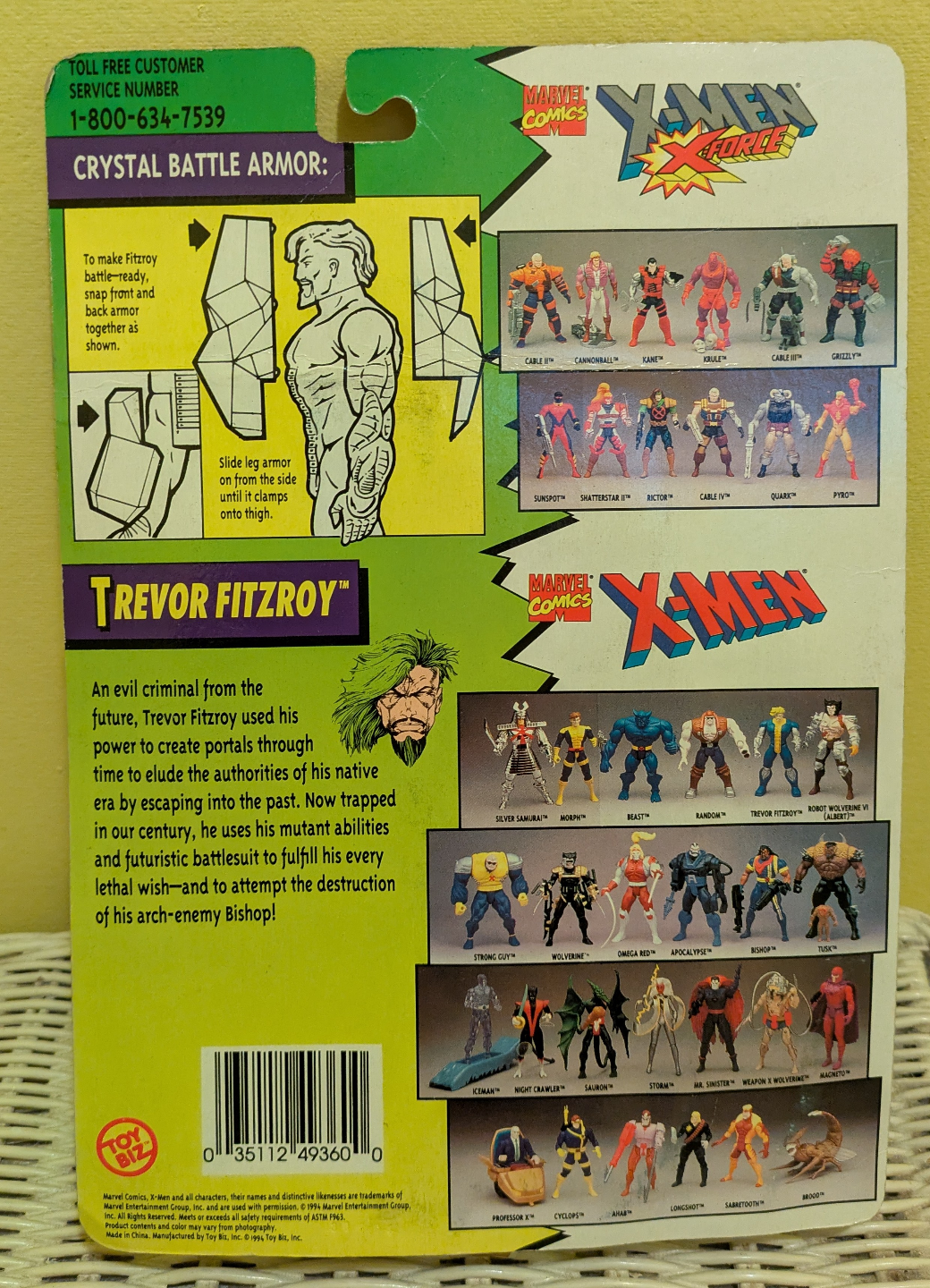 Vintage Marvel X-Men Trevor Fitzroy Action Figure - photo 2
