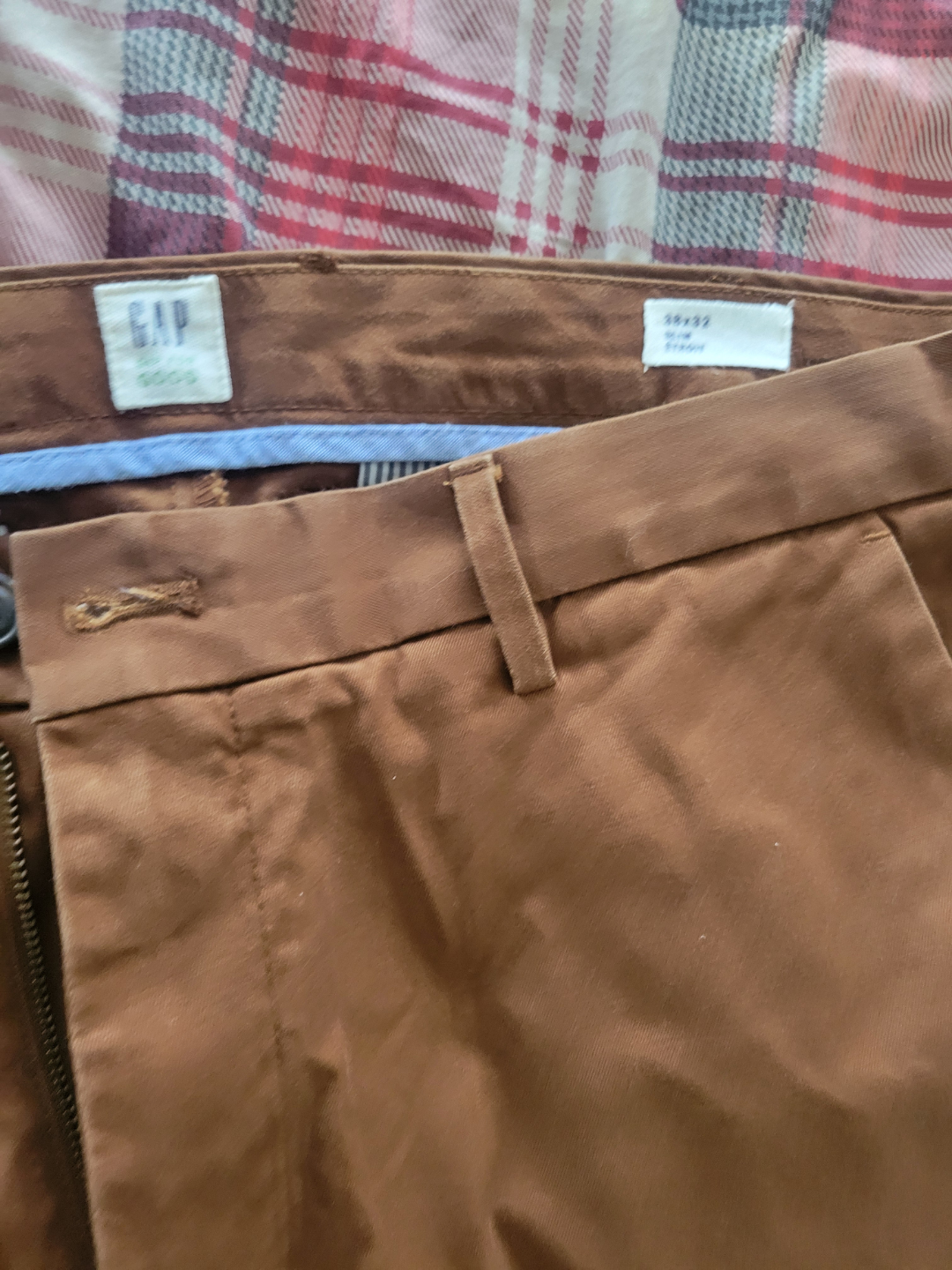 Men's Gap Slim Fit Brown Chinos - Size 38x32 - photo 3